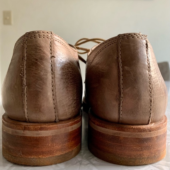 Discontinued/HTF! Frye Veronica Taupe Gray Oxford Shoes 8.5 - Picture 4 of 10